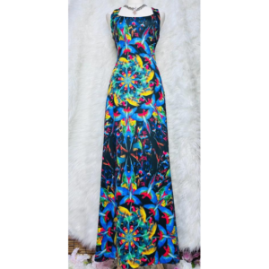 Preloved Printed Maxi Long Dress Brand Blueman
