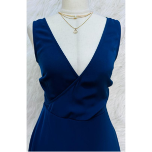 Brand New Plunging Neckline Blue Maxi Dress by WAREHOUSE