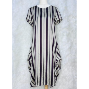 Brand New Brown Striped Dress by MOCI HIPAA