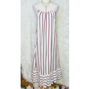 Preloved Striped Midi Dress Brand MANGO