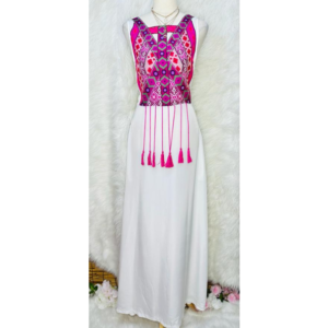 Preloved White Beach Long Dress 