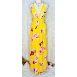 Preloved Yellow Floral Maxi Dress 