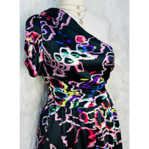 Preloved Printed Black Dress Brand BY HENRY IROLAND