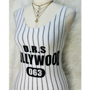 Brand New White Stripes Dress by LOLYPOP
