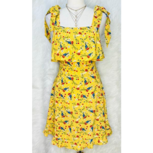 Preloved Print Yellow Dress Brand NEW LOOK