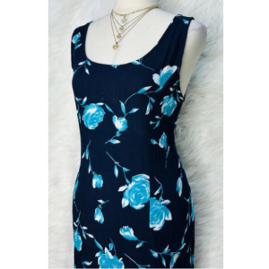 Preloved Blue Floral Midi Dress Brand MISCONDUCT