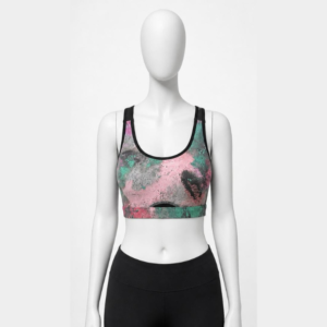Abstract Print Clasp-Back Bra Brand: Rebook