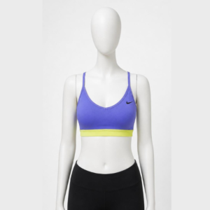 Purple V-Neck Sports Bra With Adjustable Strap Brand: Nike