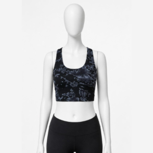 Black Printed Racerback Sports Bra Brand: Forever 21