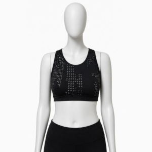 Black Multi Strap Criss-Cross Back Sports Bra