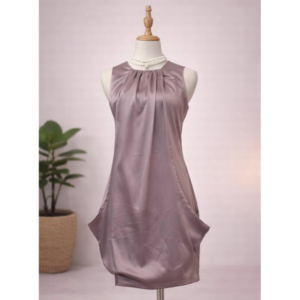 Taupe Satin Tulip Silhouette Dress Brand: Tendance’s