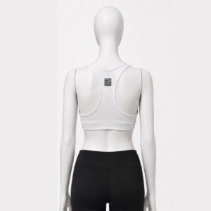 White Scoop Neck Sports Bra and Racerback Brand: Nike Dri-Fit
