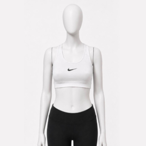 White Scoop Neck Sports Bra and Racerback Brand: Nike Dri-Fit