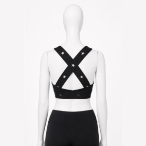V-Neck Strappy Activewear Top in Black Brand: H&M