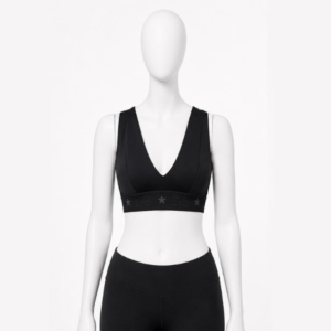 V-Neck Strappy Activewear Top in Black Brand: H&M