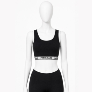 Black Scoop Neck Sports Bra