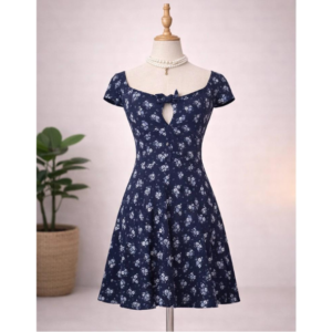 Navy Ditsy Floral Mini Dress Brand: Aeropostale
