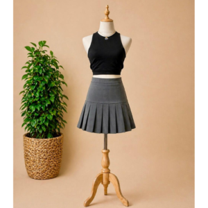 Grey Pleated Skort