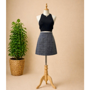 High-Waisted Grey A-Line Skirt Brand: Forever 21