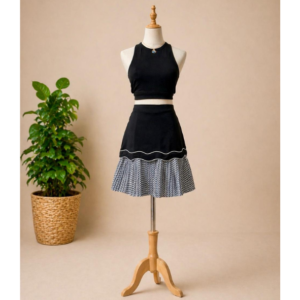 Preloved Two-Tone Pleated Skirt Brand HEY DRESS